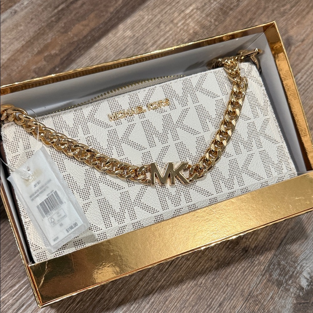 ✨ Michael Kors Jet Set Large Pouchette Clutch – NIB ✨ - Picture 2 of 5